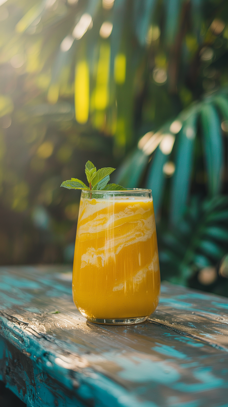 10 Easy Smoothies for Busy Mornings - Tropical “I Wish I Was on Vacation” Smoothie