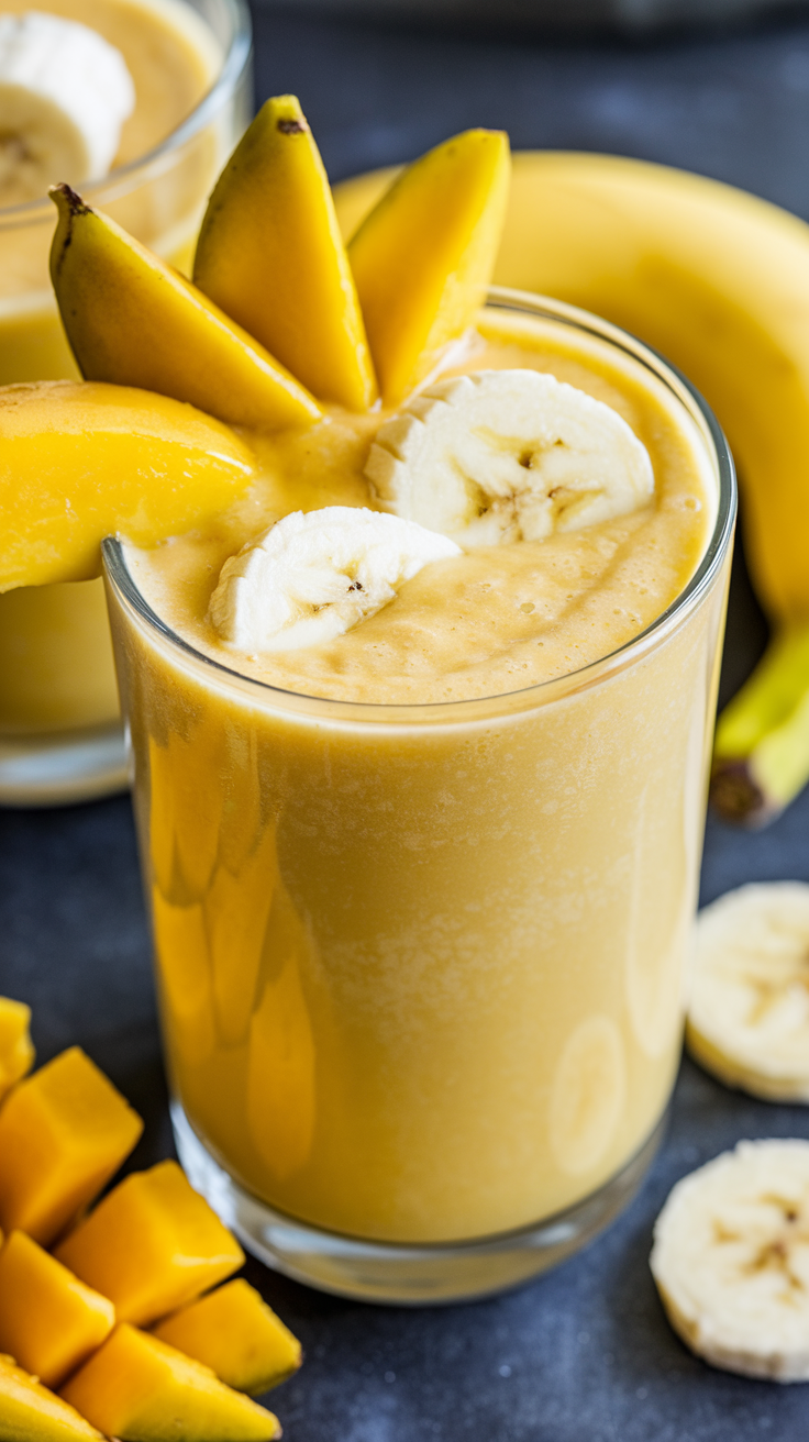 Creamy Mango Banana Smoothie That Tastes Like Vacation - mango banana smoothie