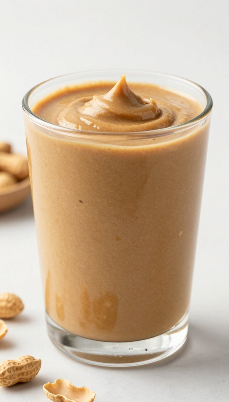Peanut Butter Smoothie That Feels Filling - peanut butter smoothie glass