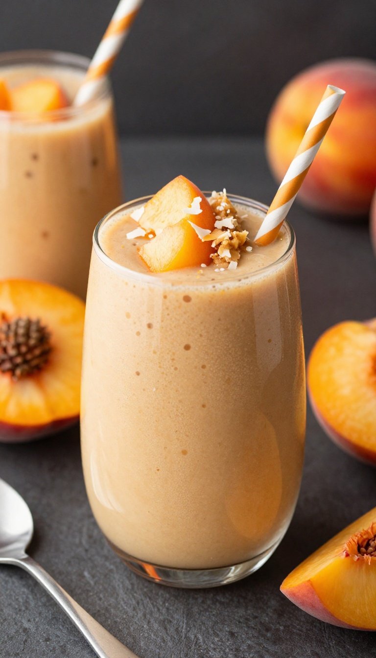 8 Smoothies That Taste Like a Treat - Peach Cobbler Cooler