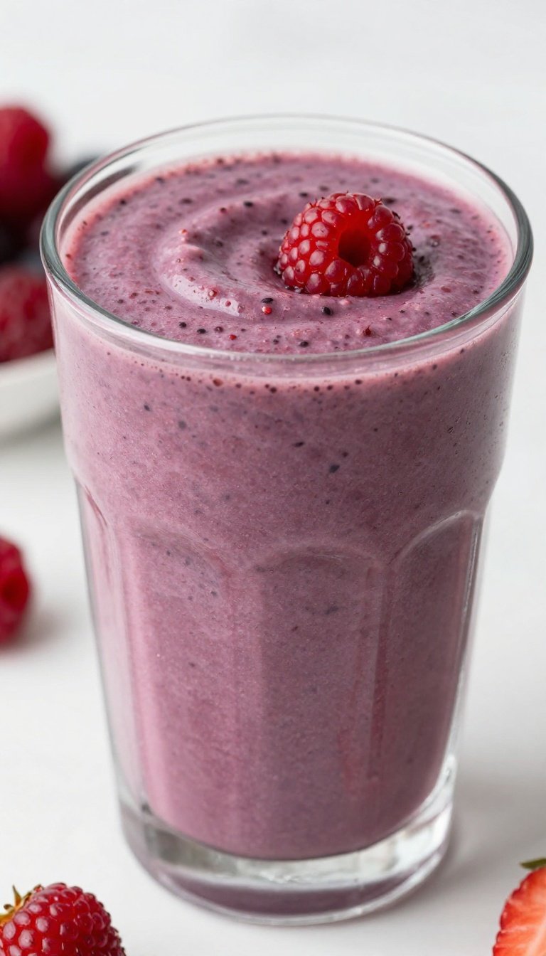 Smoothie That Takes Less Than 5 Minutes - berry smoothie glass