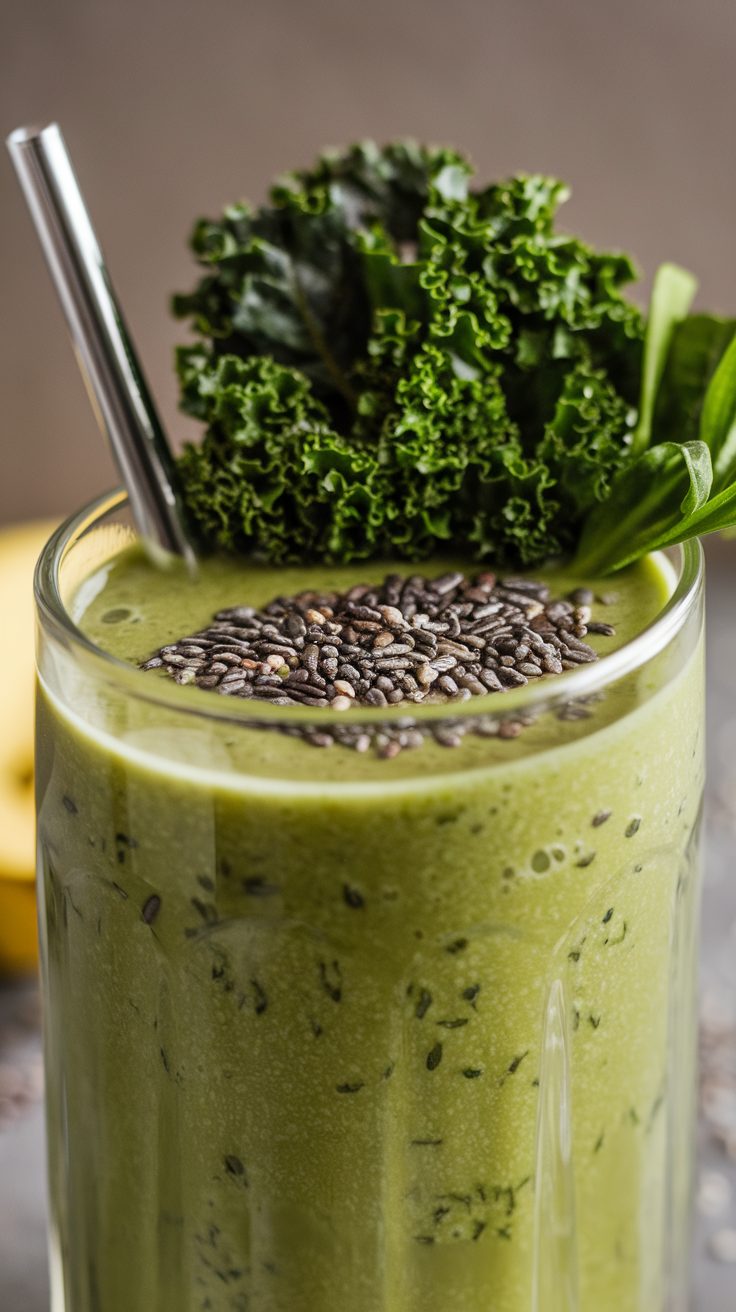 Kale Smoothie That’s Smooth, Not Bitter - kale smoothie blender