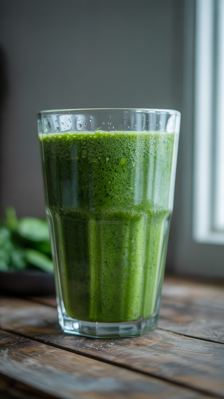 Best Smoothie for a Flat Stomach Feeling - smoothie glass