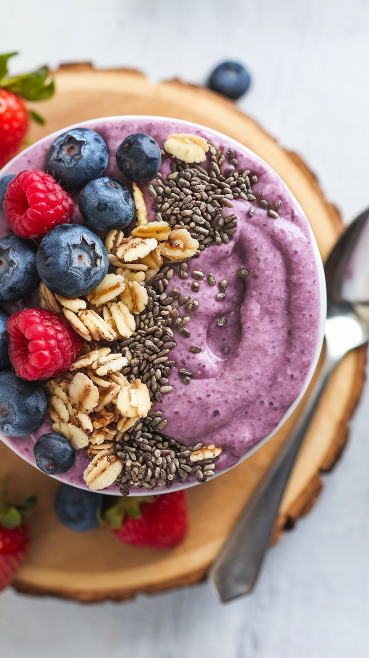8 Smoothies That Keep You Full for Hours - Berry Oat Breakfast Smoothie