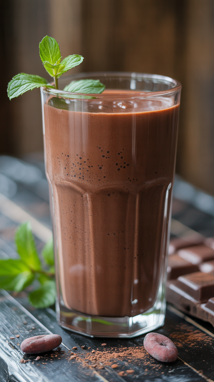 Smoothie That Tastes Like Chocolate Milkshake - chocolate smoothie glass