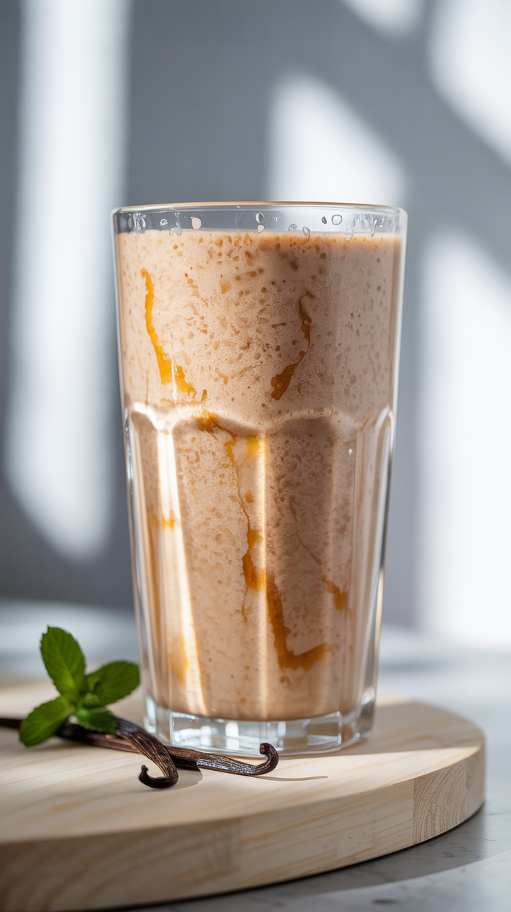 Creamy Vanilla Smoothie That Feels Like Dessert - vanilla smoothie glass
