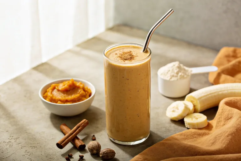 Viral Pumpkin Protein Smoothie Recipe (Thick, Cozy Spice, High-Protein)
