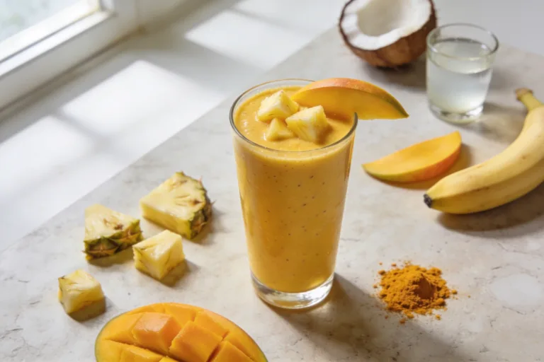 Glow Up Yellow Smoothie Recipe (Golden Tropical Blend, Sunny and Sweet)