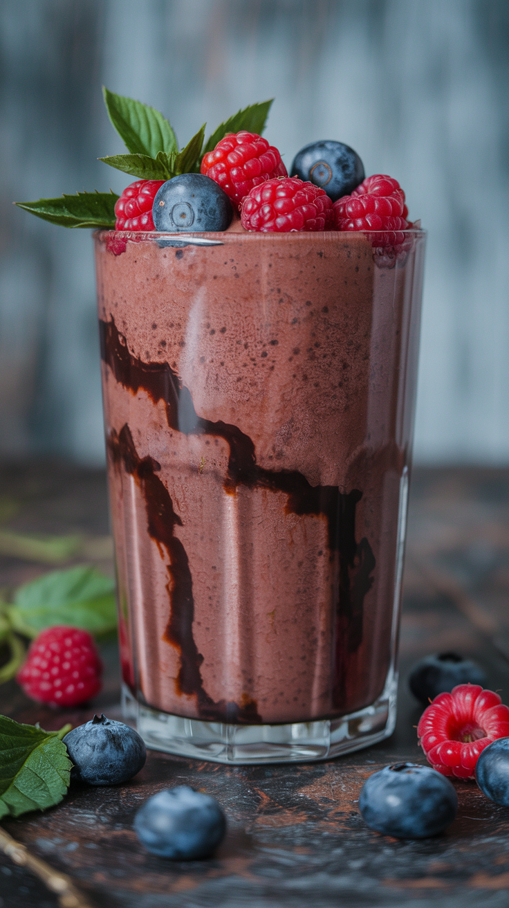 Smoothie That Tastes Better Than Expected - chocolate berry smoothie