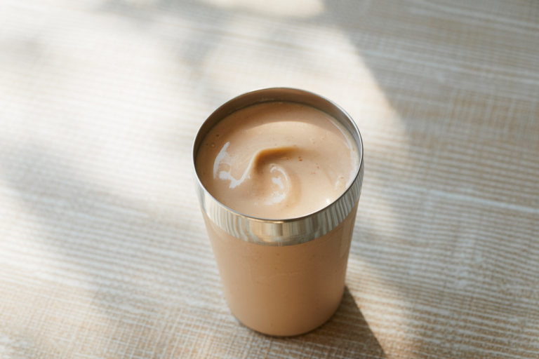 Best Smoothie for Busy Mornings - smoothie in travel cup