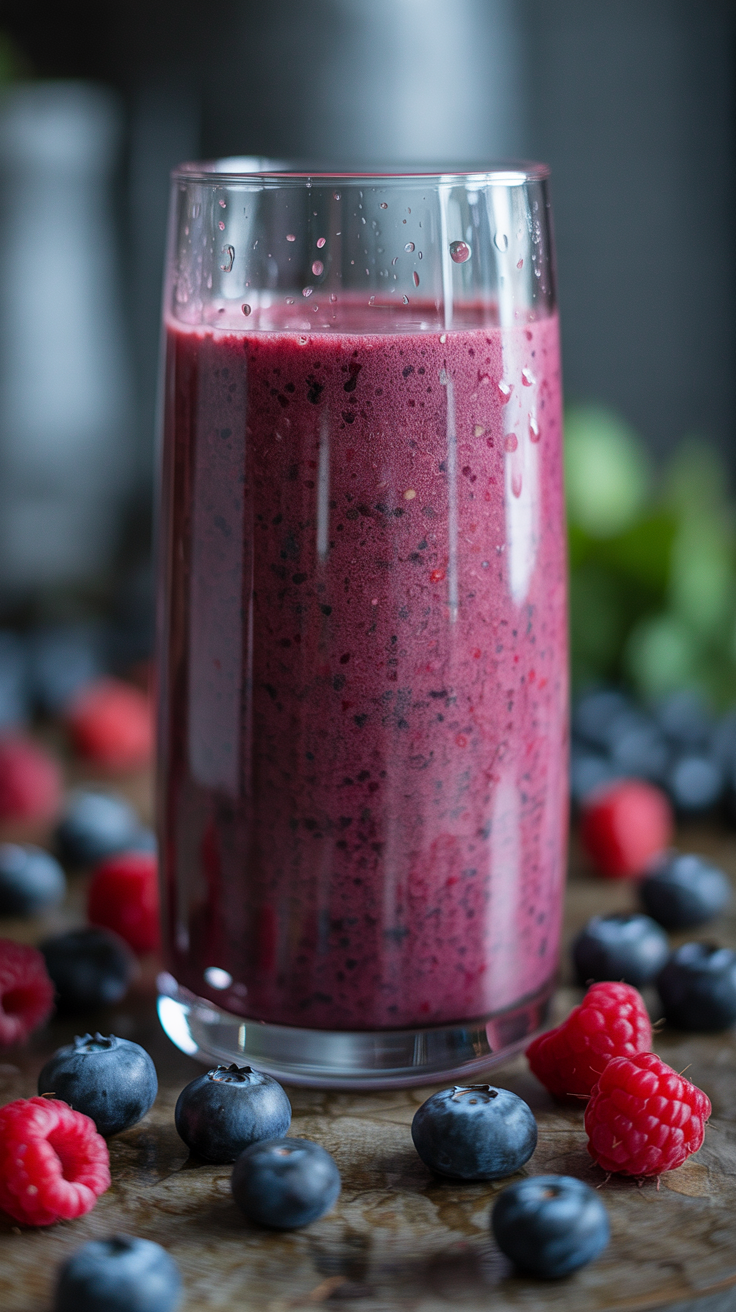 Smoothie That Takes Less Than 5 Minutes - berry smoothie glass