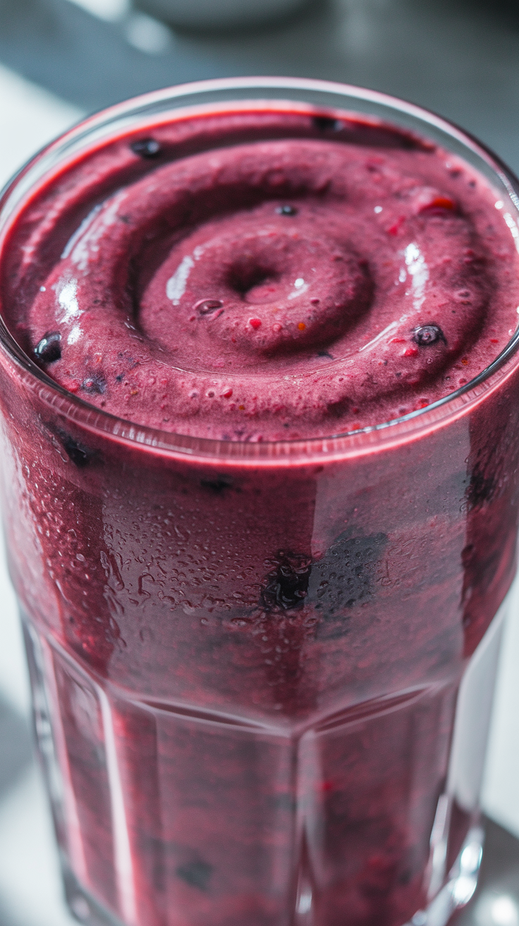 Best Smoothie for a Light Dinner - berry avocado smoothie