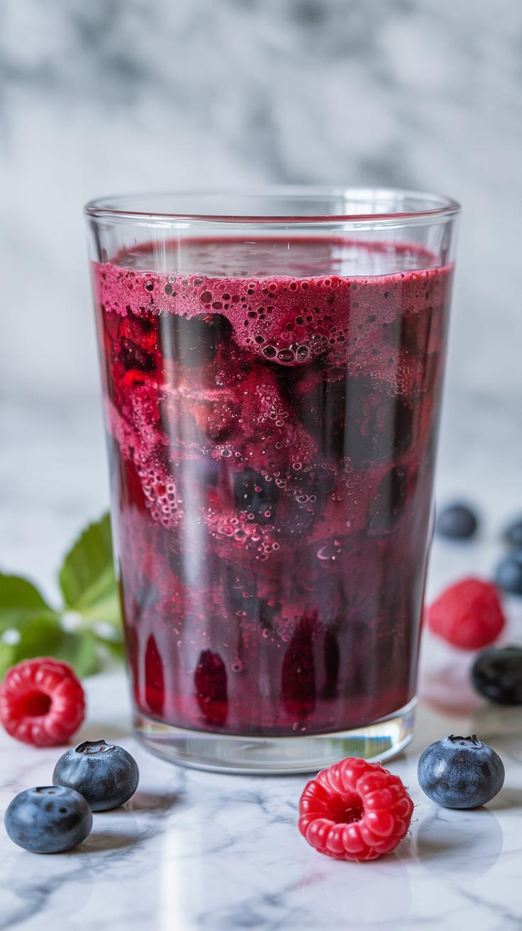 No-Fuss Smoothie That Always Works - berry smoothie pouring