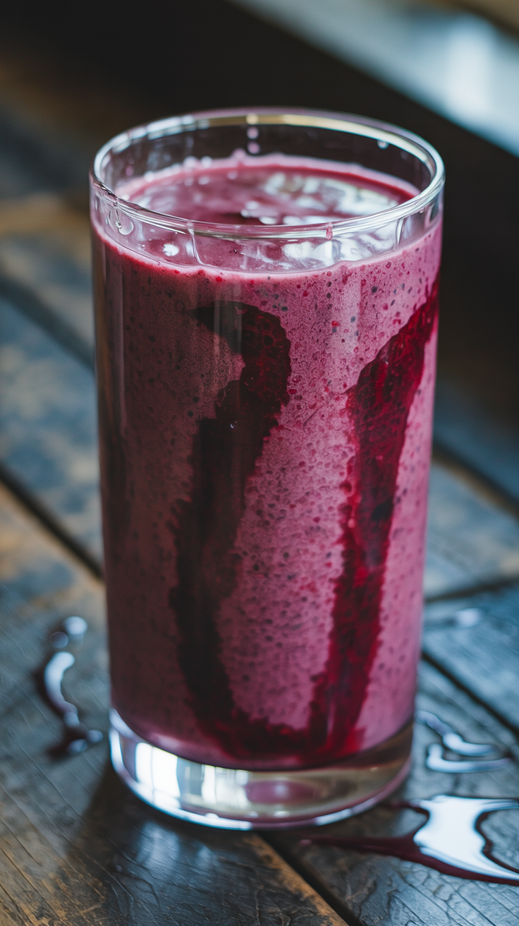 Best Smoothie for a Fresh Start to Your Day - berry banana smoothie glass