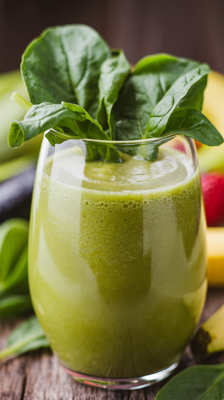 Green Spinach Banana Smoothie That Actually Tastes Good - spinach banana smoothie