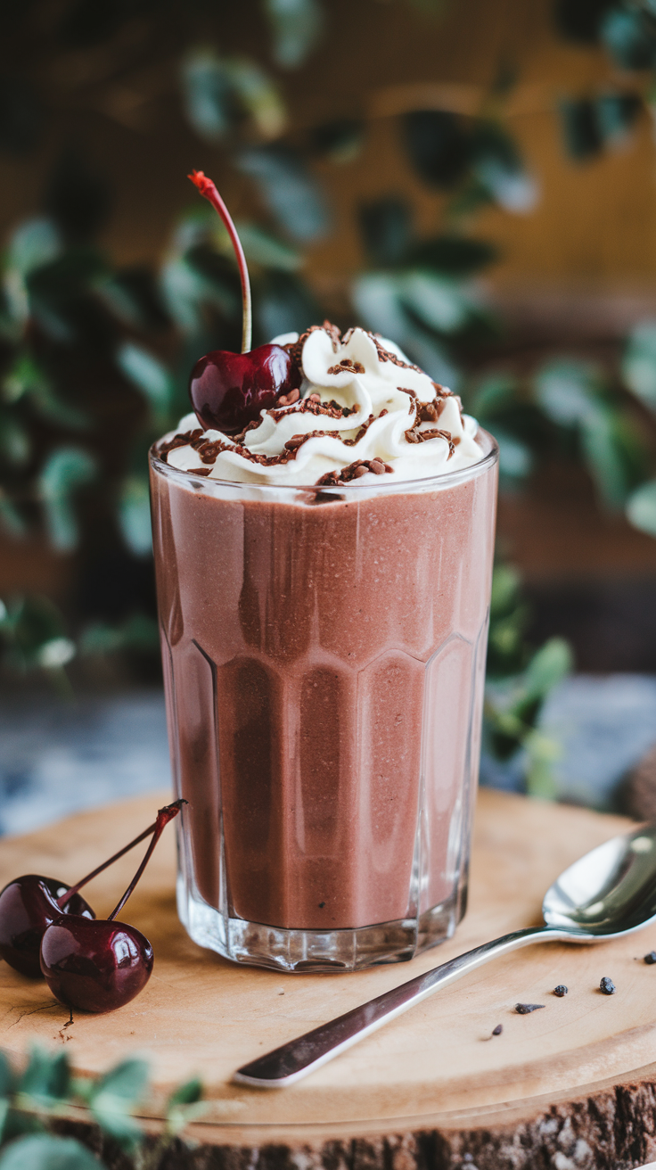 10 High Protein Smoothies That Actually Taste Good - Chocolate Cherry Like a Fancy Dessert