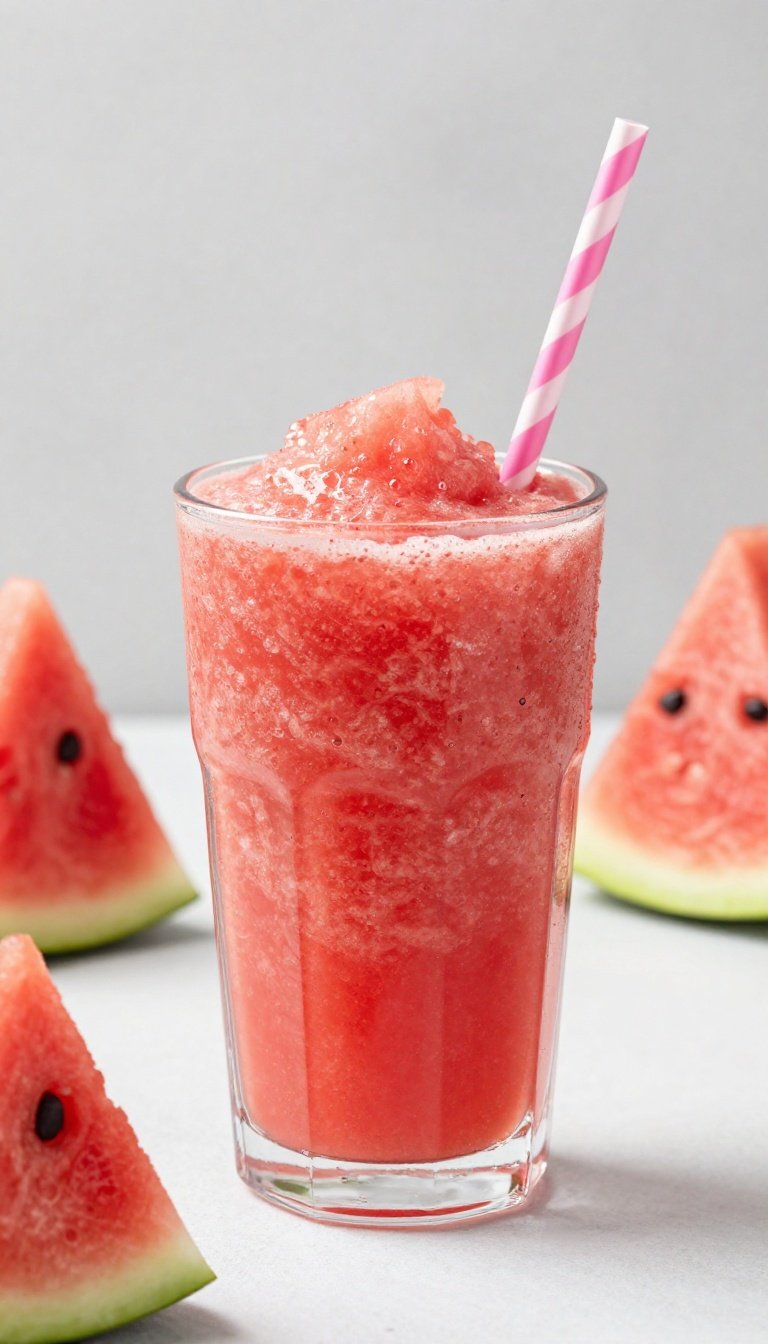 5 Summer Vibe Smoothies — Getting Ready for the Sun - Watermelon Mint Poolside Slush