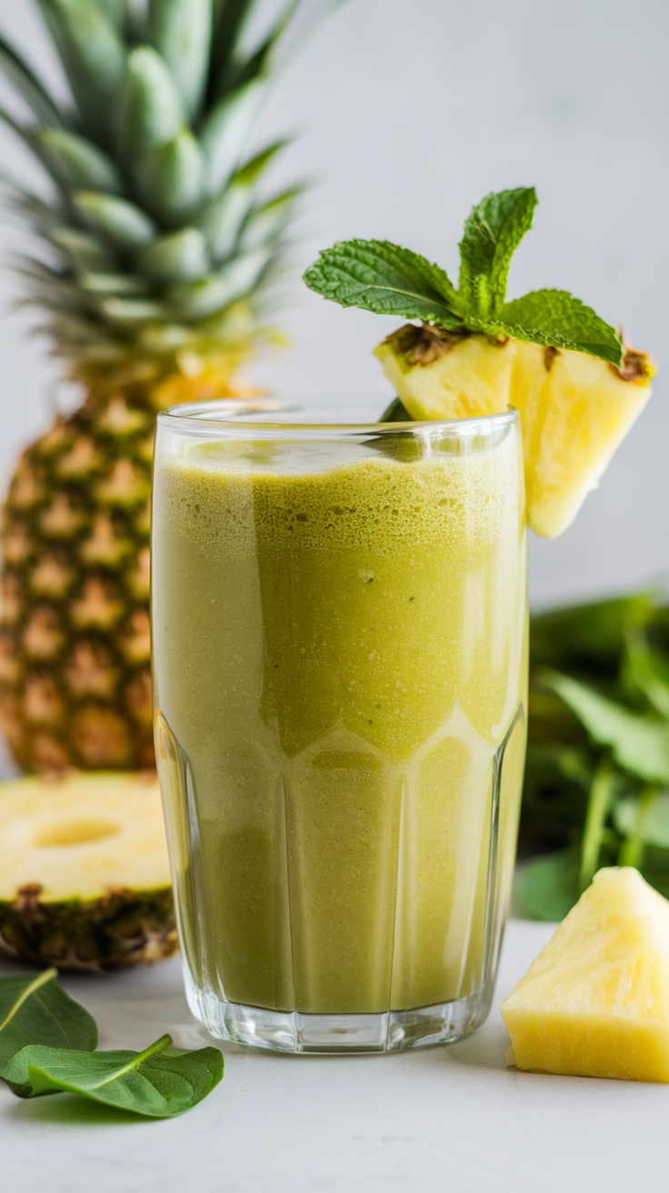 7 Anti-Inflammatory Smoothies - Pineapple Mint Cooler