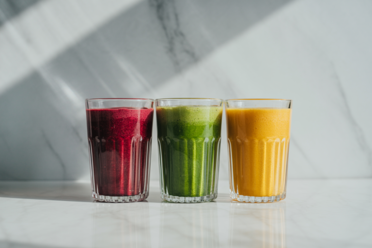 7 Anti-Inflammatory Smoothies - smoothie lineup glasses