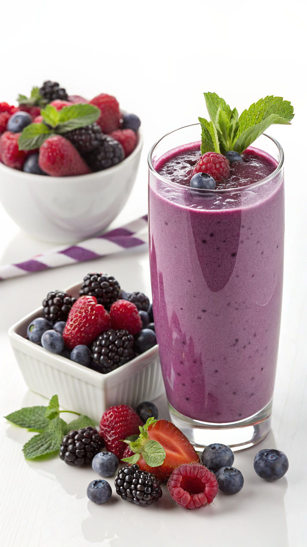 7 Diet Smoothies - Loss Weight With The Smoothie Recipes - Berry Busy Breakfast Smoothie