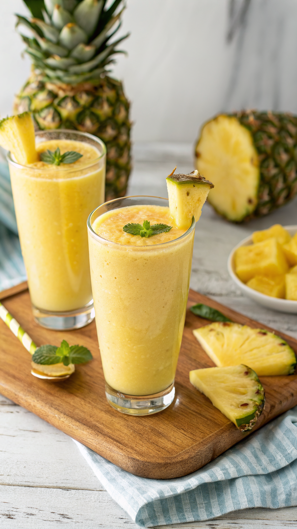 7 Diet Smoothies - Loss Weight With The Smoothie Recipes - Tropical Reset Pineapple Smoothie