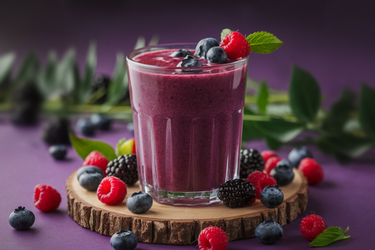 Balanced Smoothie That Feels Good Without Overthinking It - berry smoothie glass