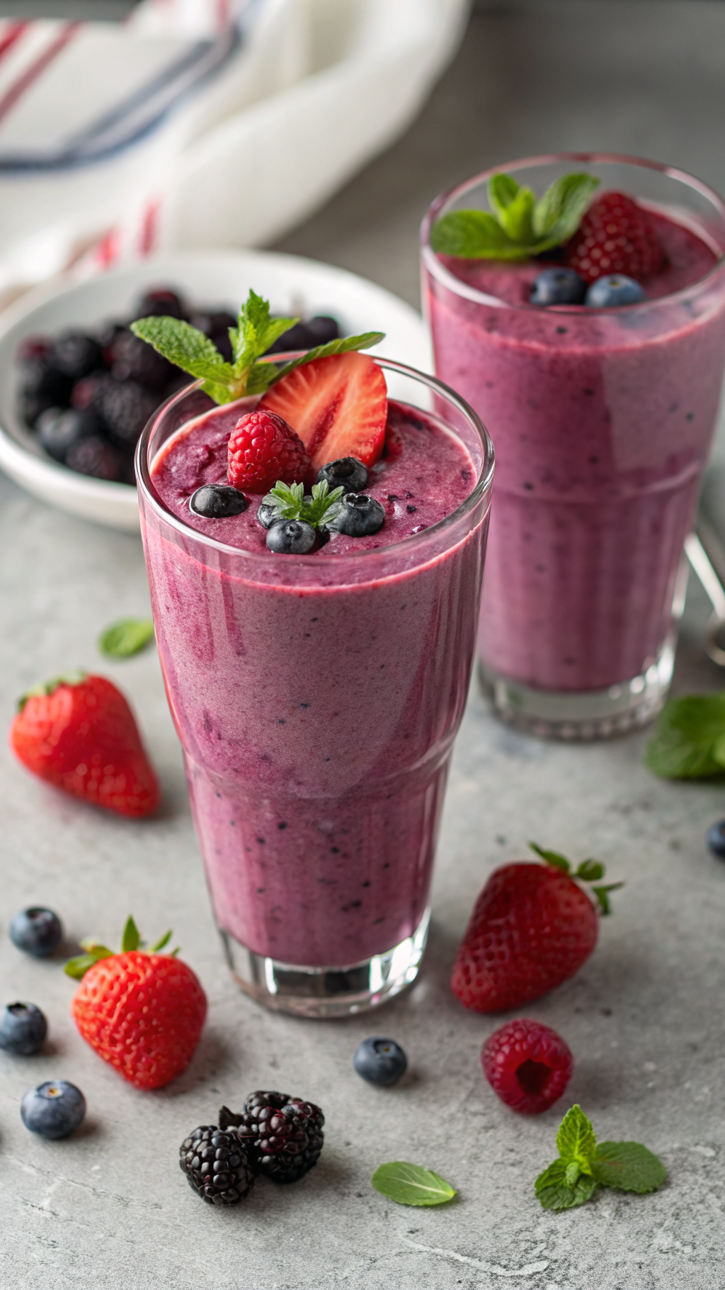 Basic Smoothie Recipe That Is Anything But Boring - berry smoothie in blender