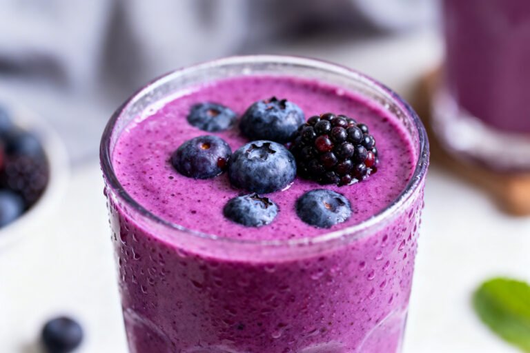 Berry Protein Smoothie That Is Fresh, Filling, and Easy to Make - berry protein smoothie glass