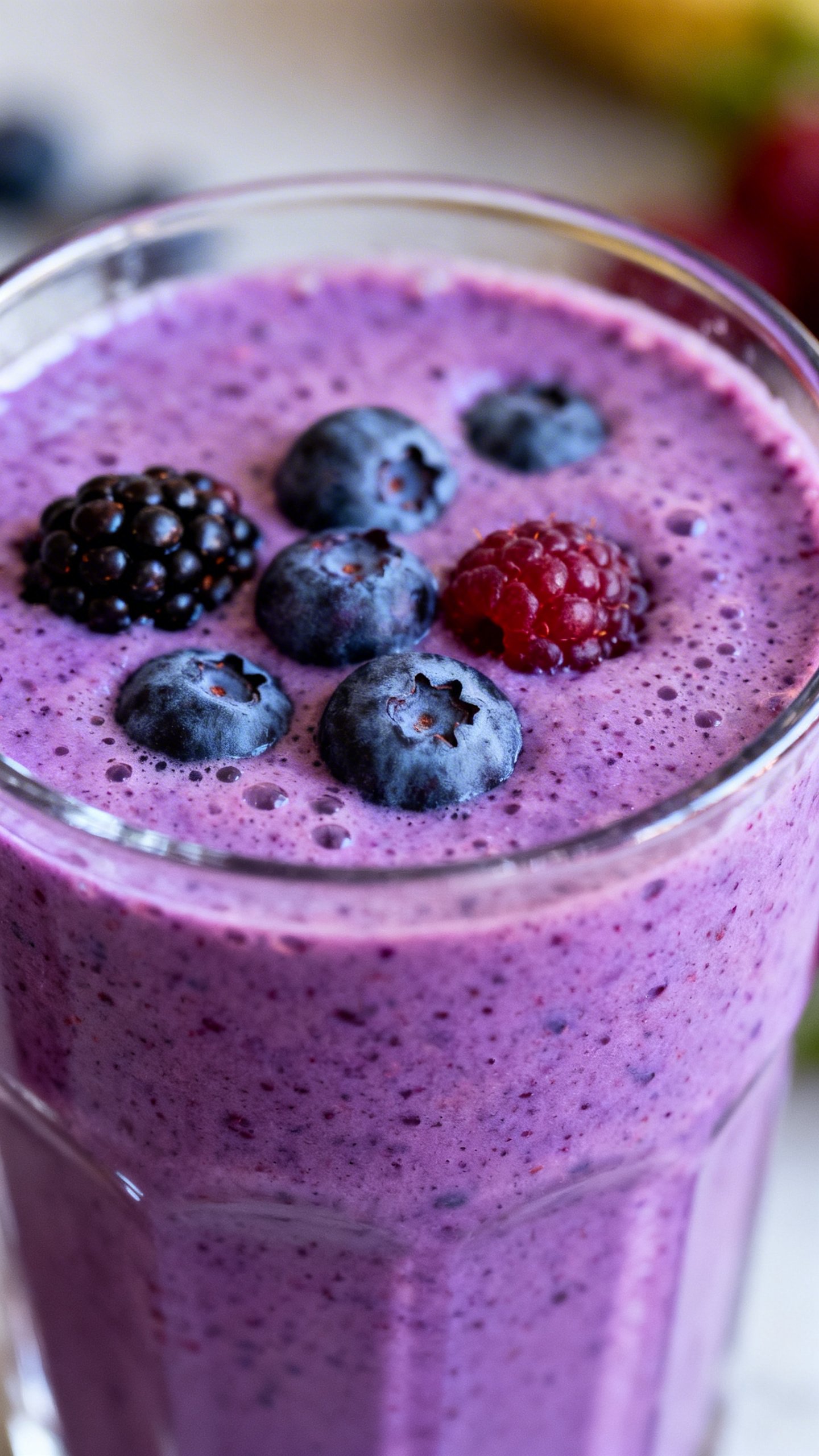 Berry Smoothie That Feels Light but Still Satisfying - berry smoothie glass
