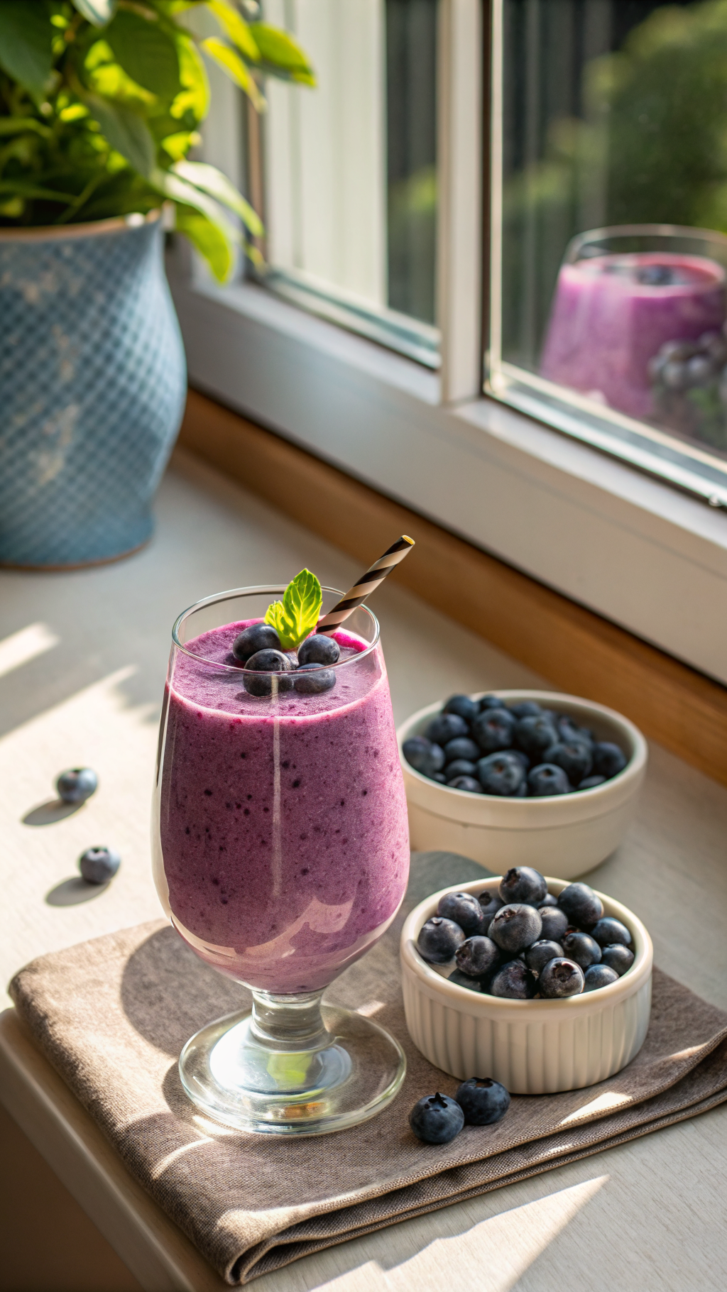 Blueberry Smoothie for Weight Loss That’s Light but Filling - blueberry smoothie ingredients