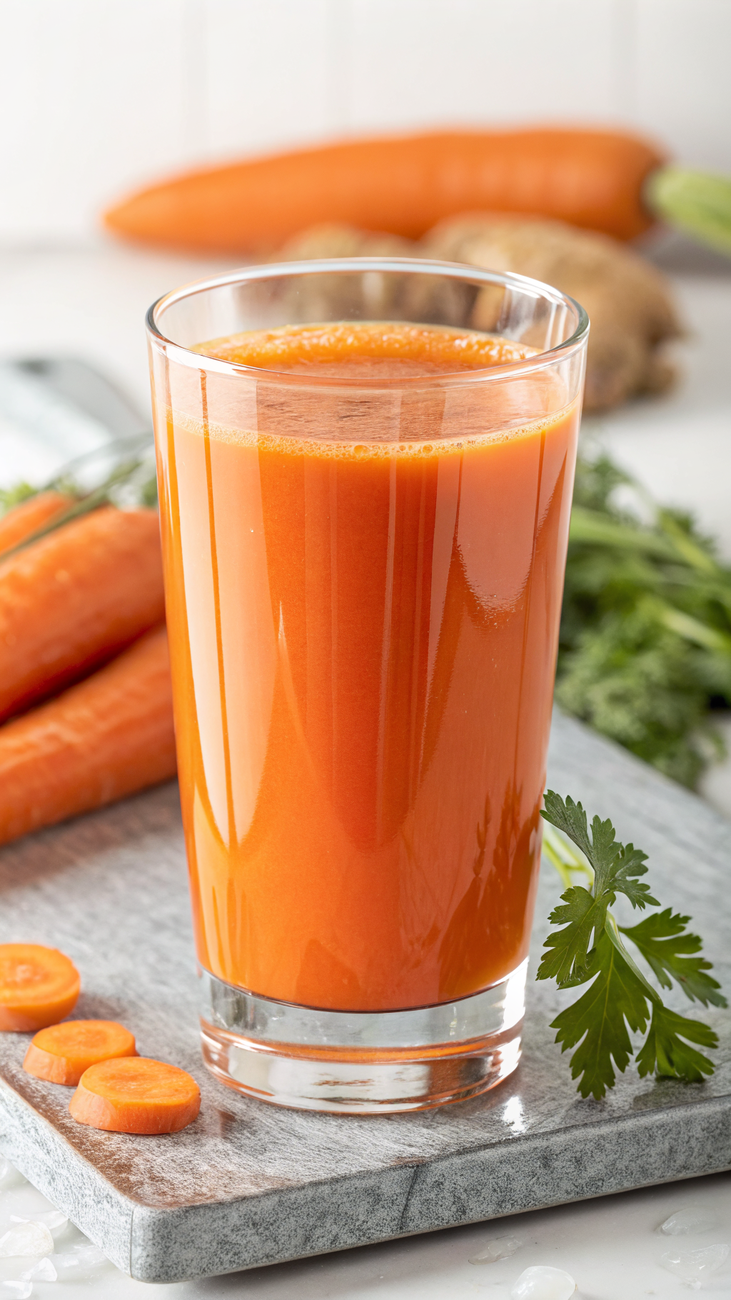 Carrot Juice Recipe That’s Sweet, Bright, and Homemade - carrot juice pouring