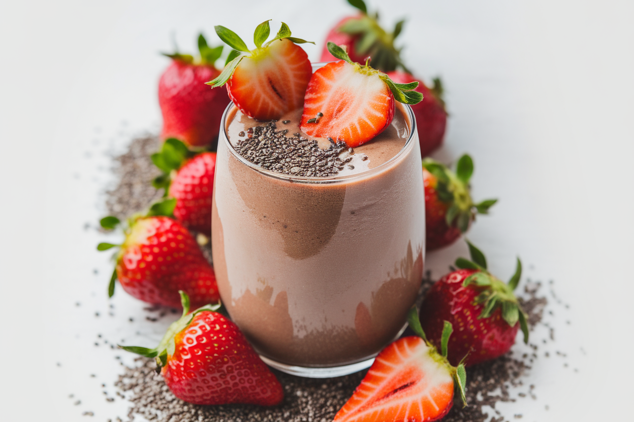 Chocolate Dessert Smoothie for Serious Sweet Craving Days - chocolate dessert smoothie