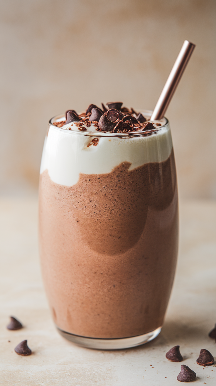 Chocolate Dessert Smoothie for Serious Sweet Craving Days - chocolate dessert smoothie