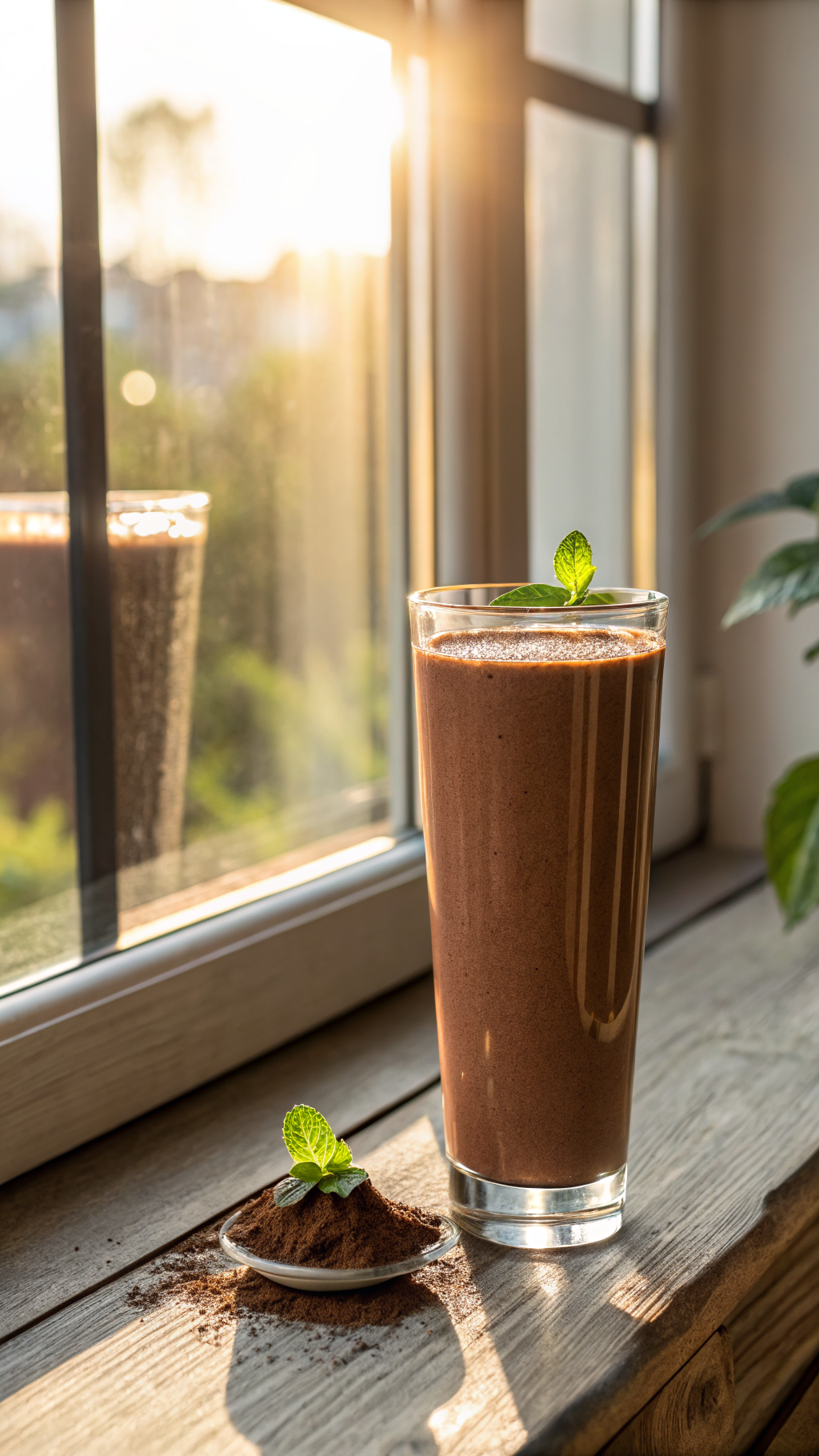Chocolate Protein Smoothie Recipe That Tastes Like Dessert - chocolate protein smoothie pour