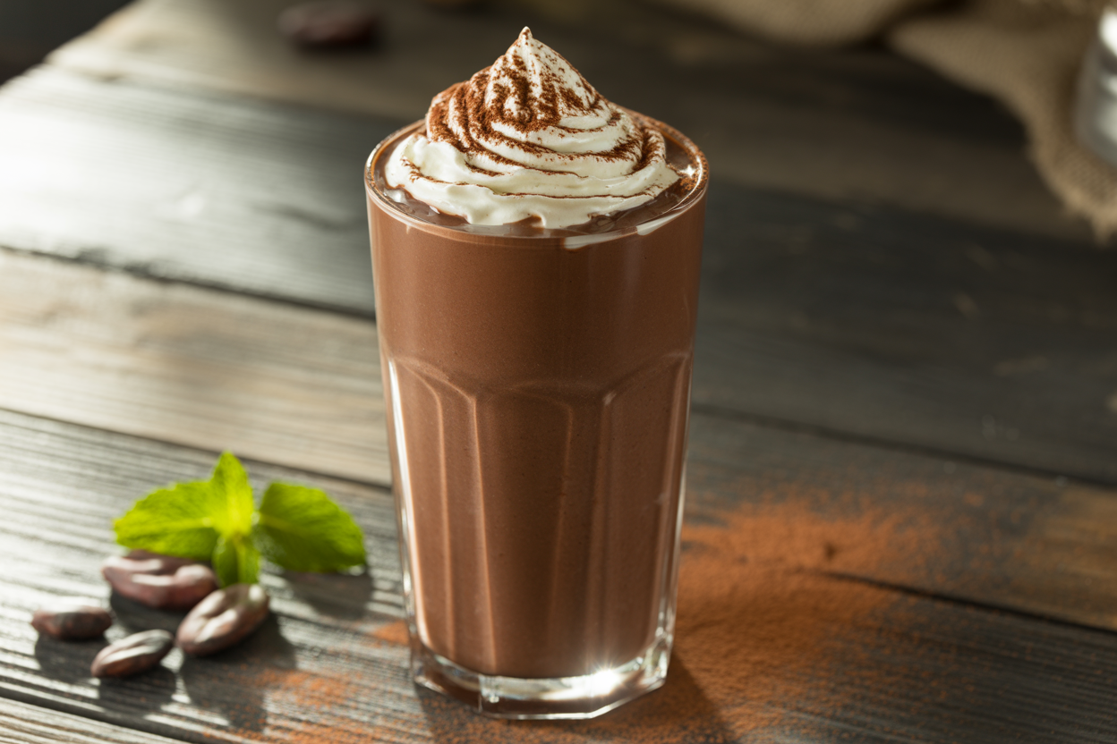 Chocolate Smoothie That Hits Every Time - chocolate smoothie glass