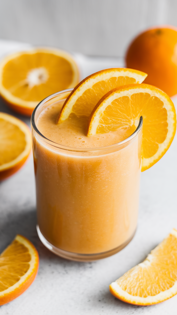 Citrus Smoothie for Hot Days When You Want Something Refreshing - citrus smoothie glass
