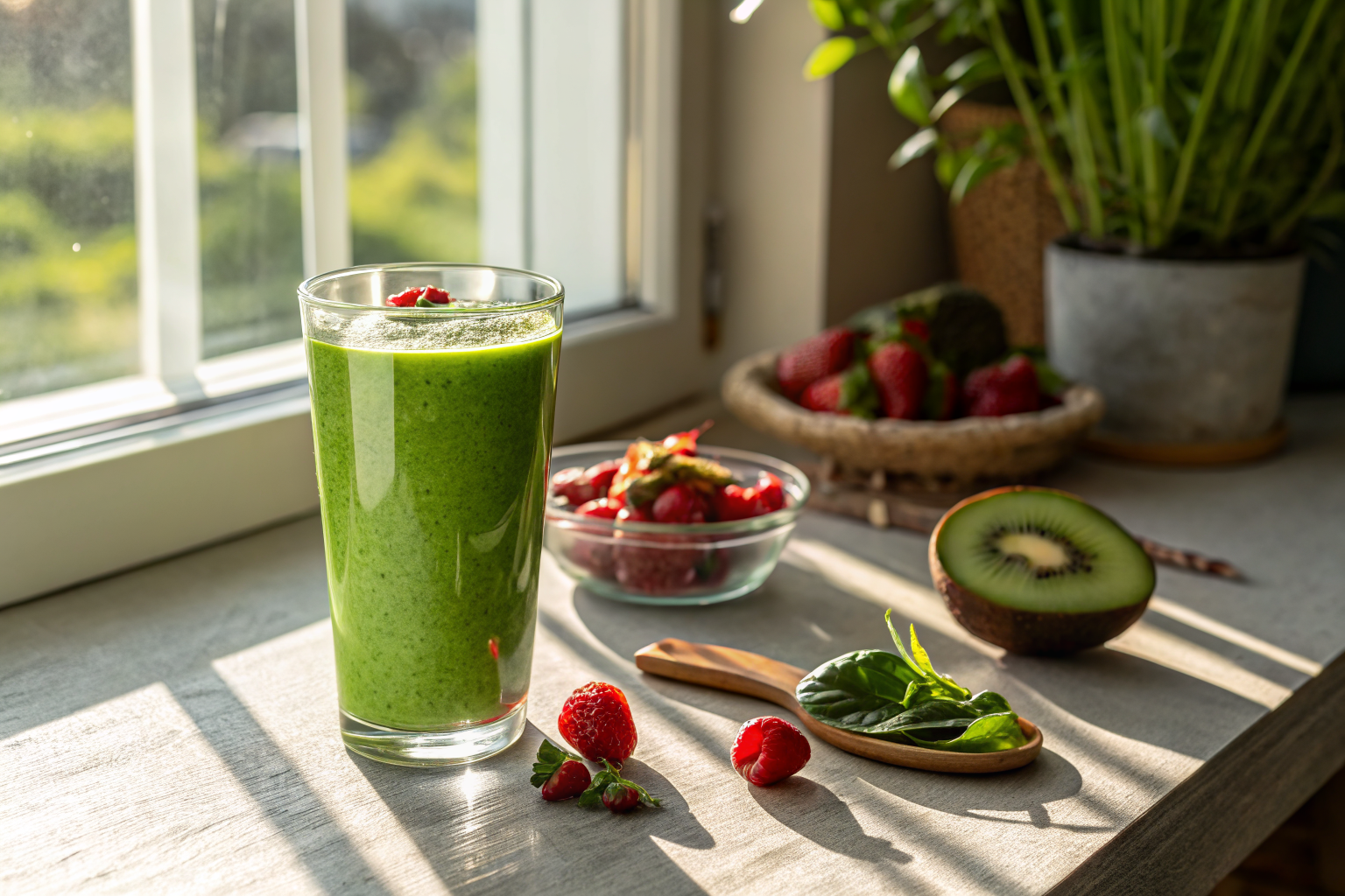 Clean Breakfast Smoothie That Feels Refreshing and Easy - green breakfast smoothie