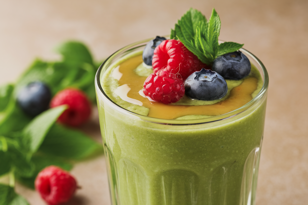 Clean Eating Smoothie That Feels Refreshing, Not Restrictive - smoothie in glass