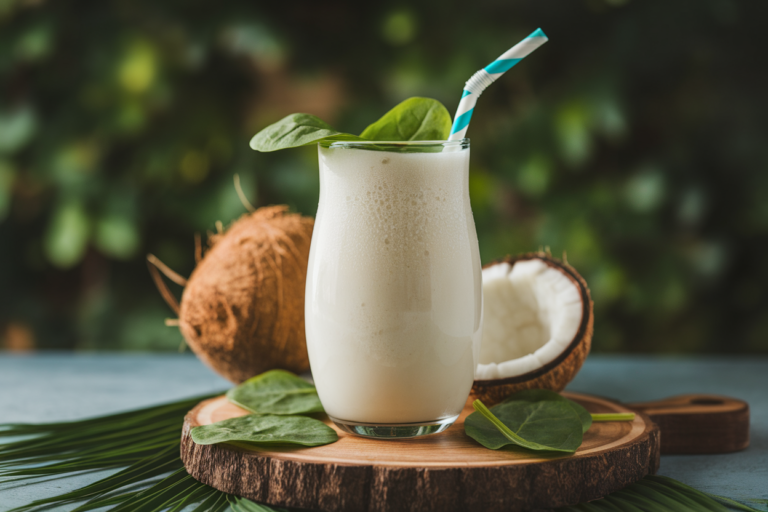Coconut Smoothie for Hot Days When You Want Something Light - coconut smoothie glass