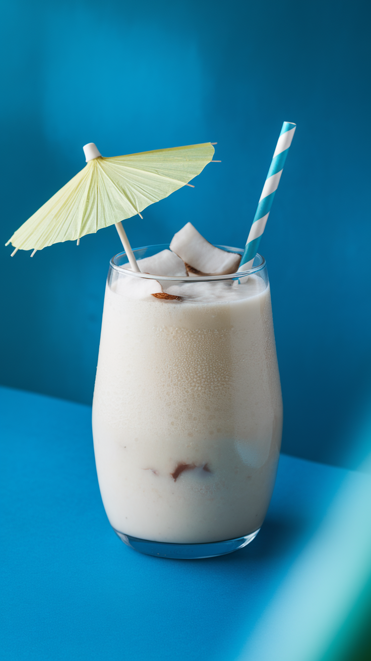 Coconut Smoothie for Hot Days When You Want Something Light - coconut smoothie glass