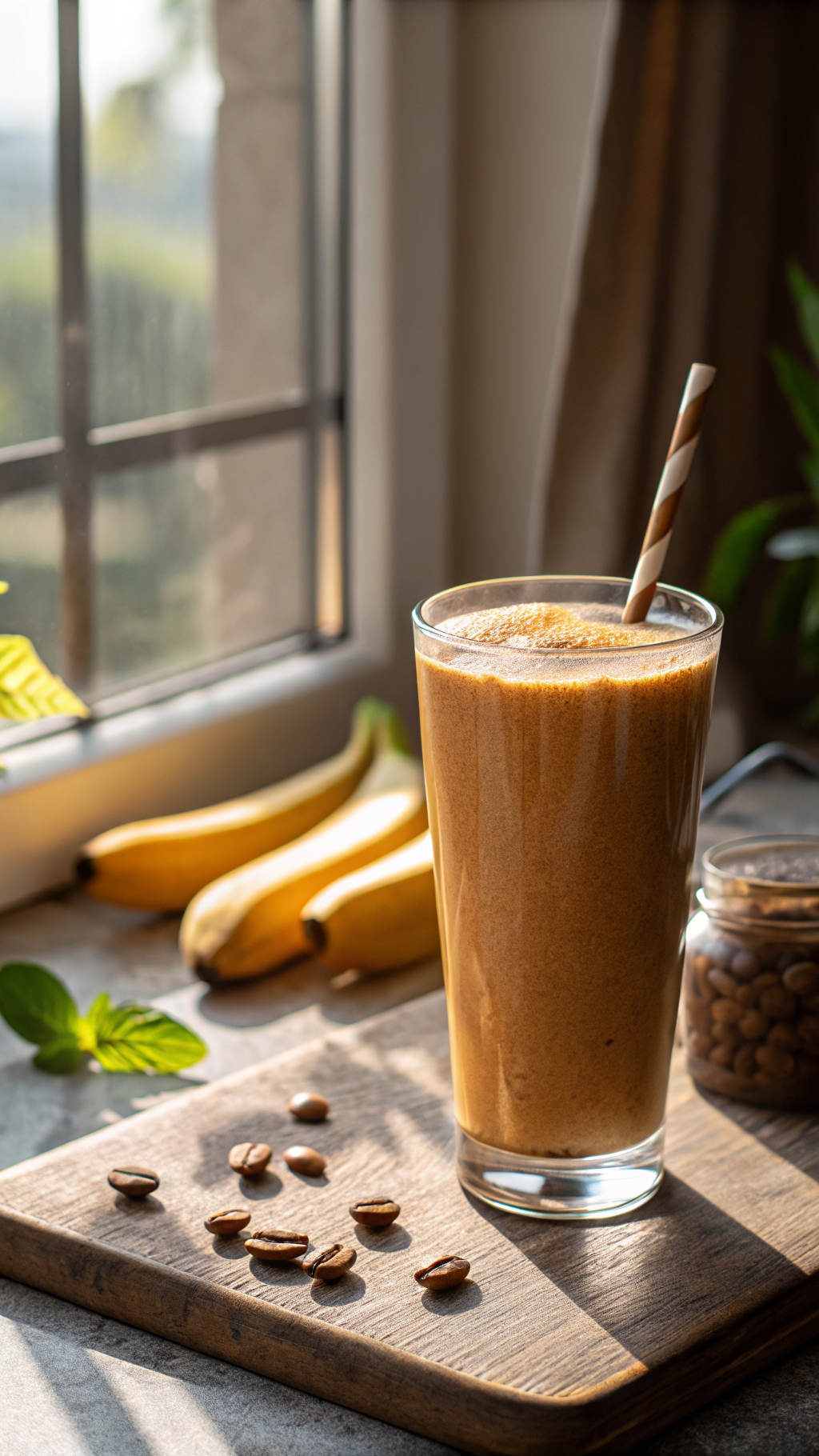 Coffee Banana Smoothie Recipe for Mornings When You Need Both Breakfast and Caffeine - coffee banana smoothie blender