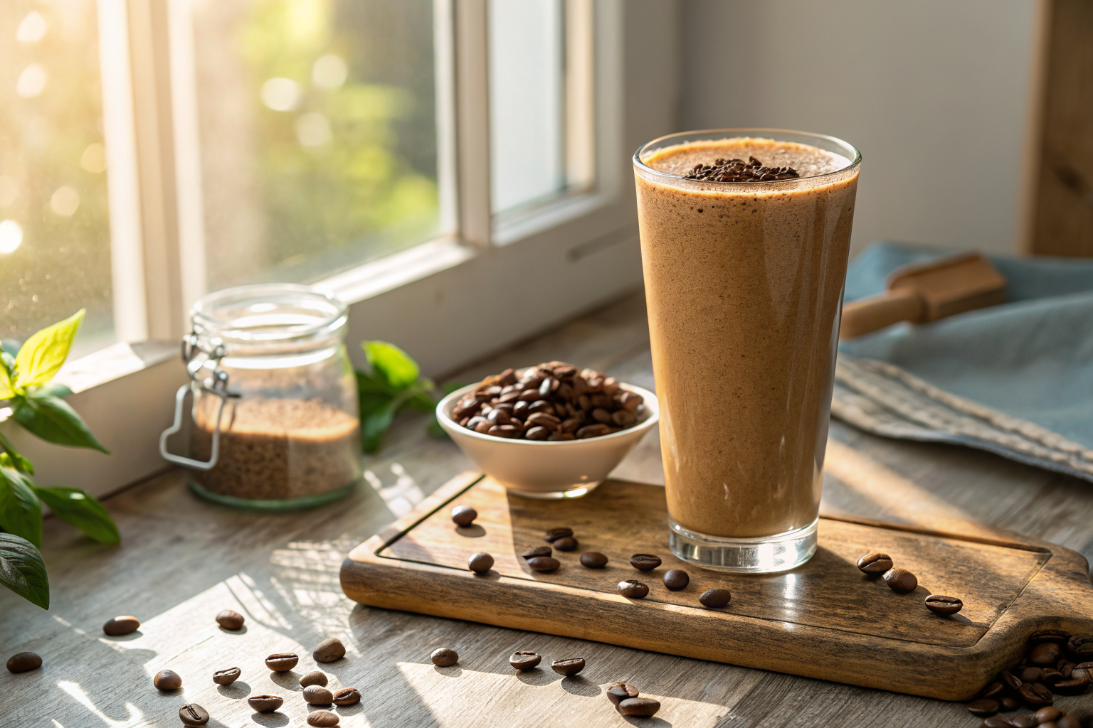 Coffee Protein Smoothie Recipe for Mornings That Need Extra Help - coffee protein smoothie glass