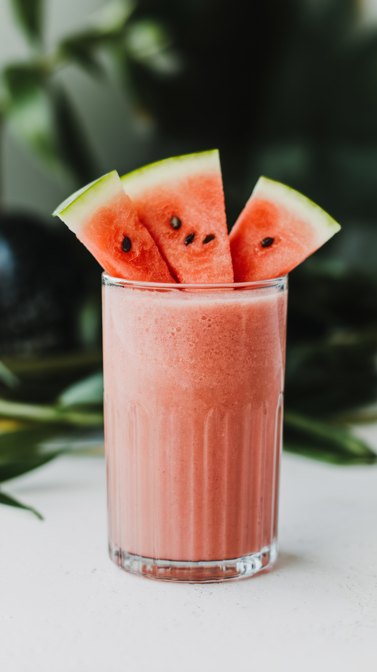 Cooling Smoothie for Days When It’s Too Hot to Eat - watermelon smoothie blender