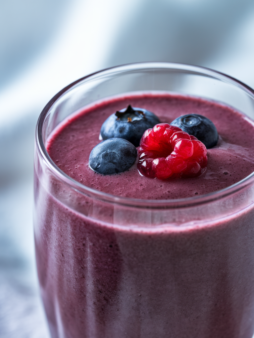 Dairy Free Berry Smoothie Recipe That Doesn’t Miss a Thing - berry smoothie glass
