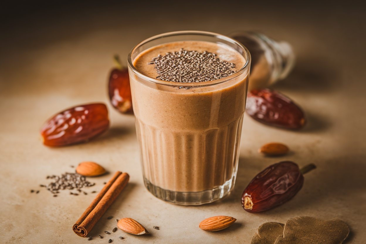 Date Smoothie That Feels Naturally Sweet and Filling - date smoothie glass