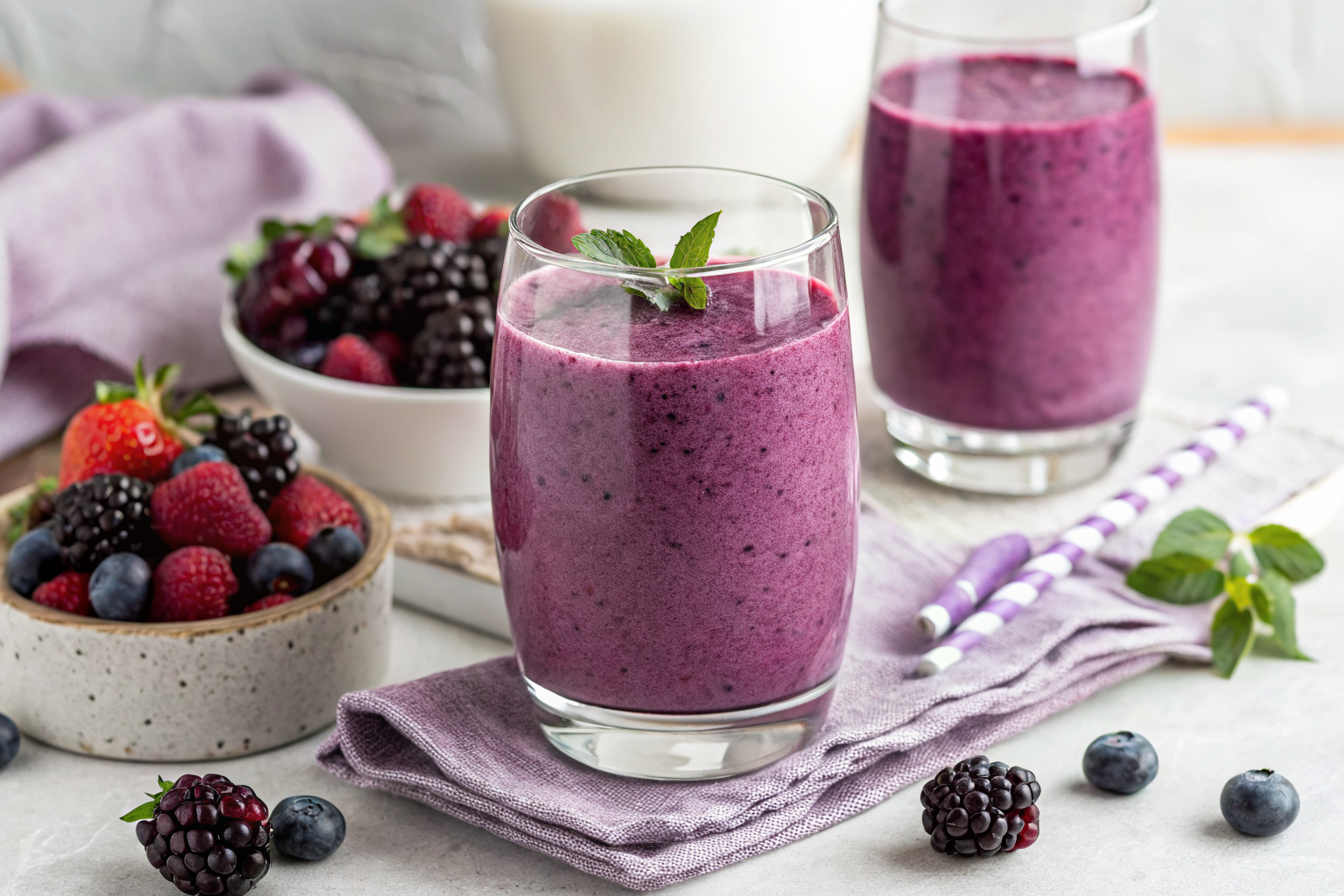 Delicious 5-Minute Smoothie That Still Tastes Better Than It Has Any Right To - berry smoothie glass