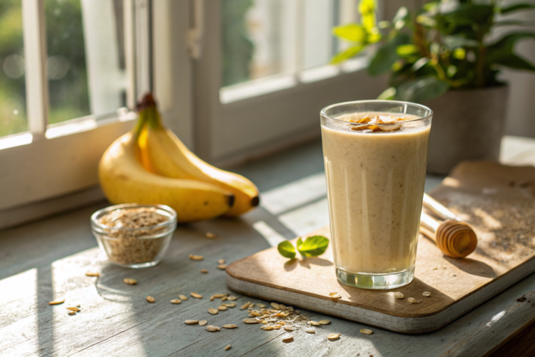 Easy Banana Oat Breakfast Smoothie Recipe That’s So Satisfying - banana oat smoothie