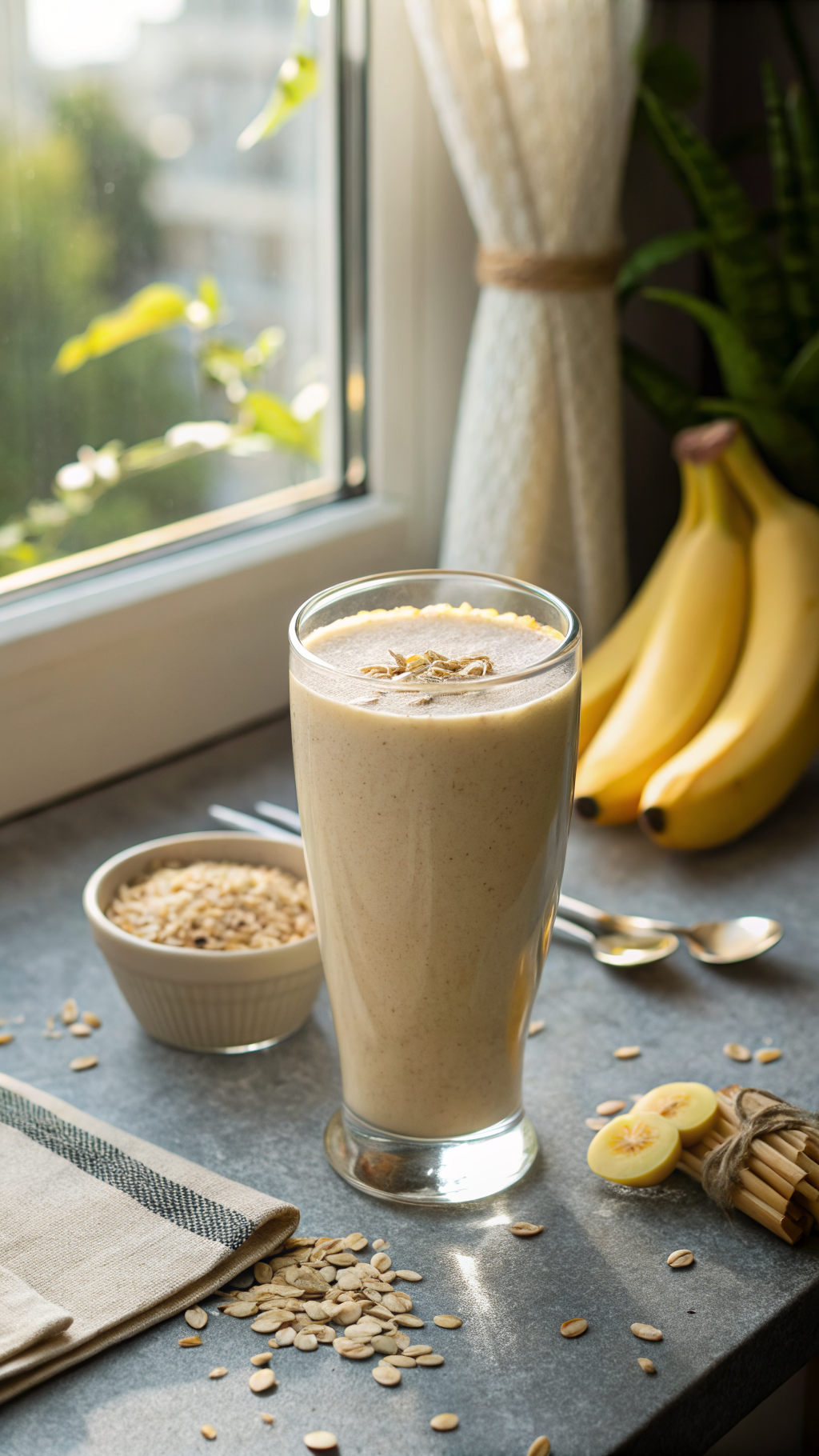 Easy Banana Oat Breakfast Smoothie Recipe That’s So Satisfying - banana oat smoothie