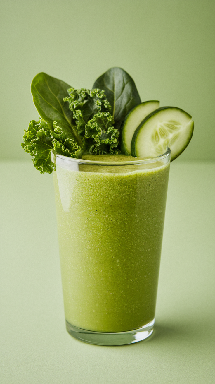 Easy Green Smoothie for a Calm Start to the Day - green smoothie blender pour