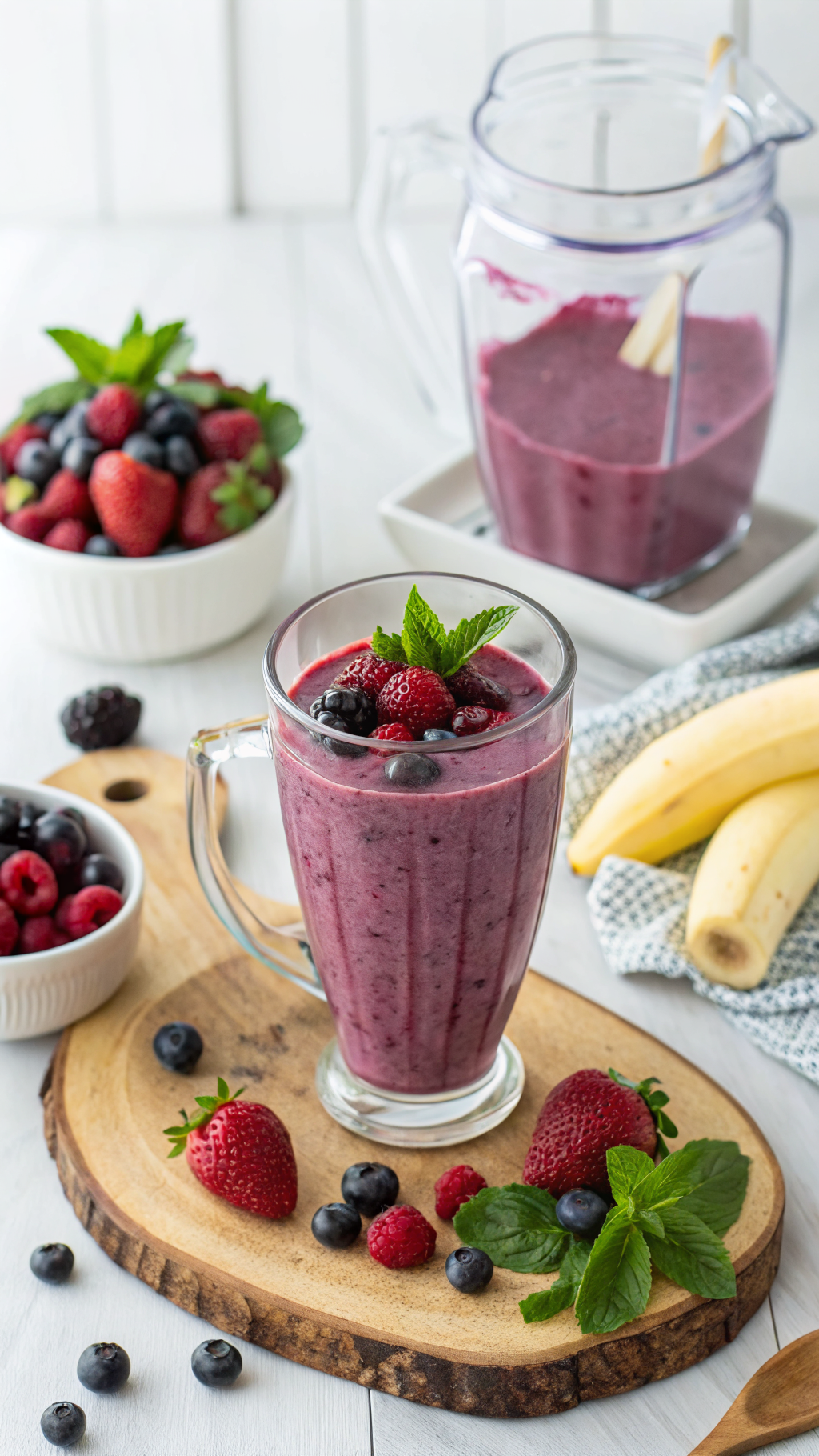 Easy Healthy Smoothie You Can Make Every Single Day - berry banana smoothie